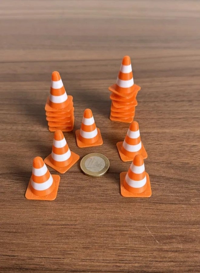 Beoals Mini Traffic Cones for RC Cars, Orange and White Striped, Scale Model Accessories (Pack of 1 Pices 16) - Image 4